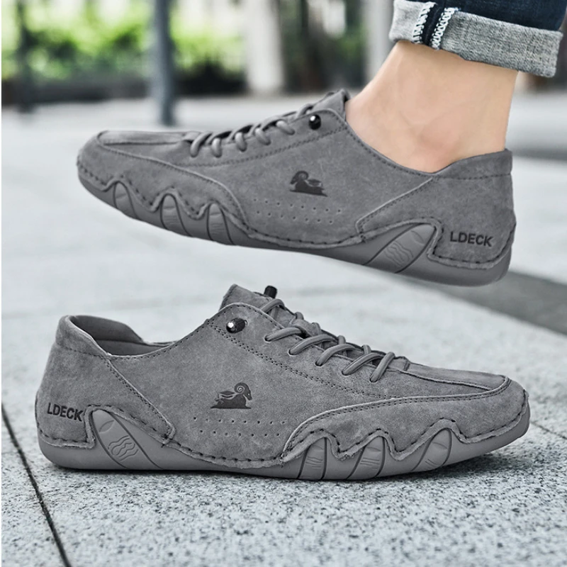 

2023 New Men's Shoes Fashion Low Top Comfortable Leather Casual Shoes High Quality Flat Loafers Shoes Men Sneaker Zapatos Hombre