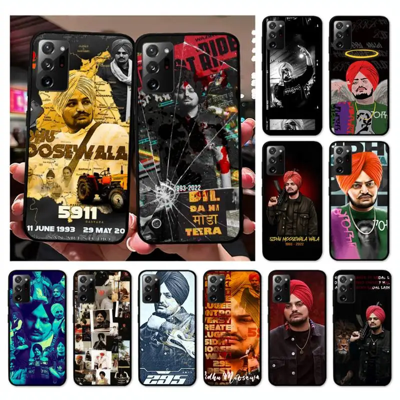 

Indian Rapper Sidhu Moose Wala Phone Case for Samsung Note 5 7 8 9 10 20 pro plus lite ultra A21 12 72 cover