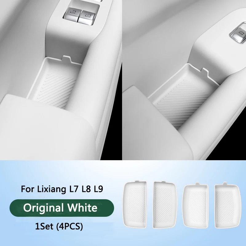

4 шт. автомобильный силиконовый коврик для хранения 2022 2023 2024 Li Lixiang L9 L8 L7, ведущая идеальная внутренняя ручка двери, прочная защитная накладка