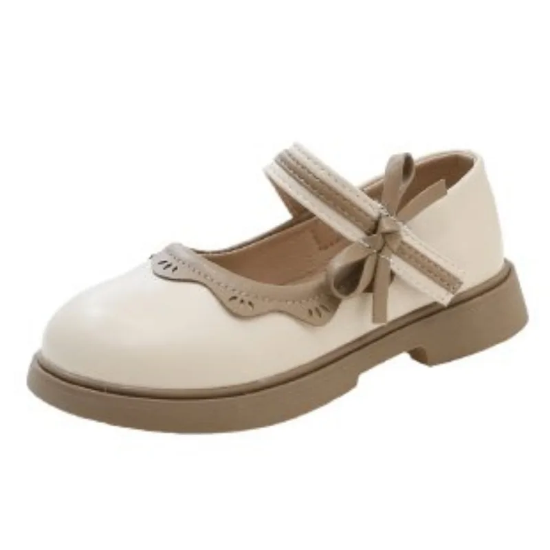 Туфли принцессы для девочек Новинка Весна 2024 кожаные туфли осенняя модная обувь