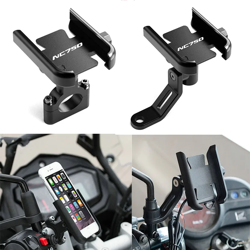 

For Honda NC750 NC750S NC750X NC700 S/X NC700S NC700X Motorcycle Mobile Phone Holder Stand Rotatable Installed On Handlebar