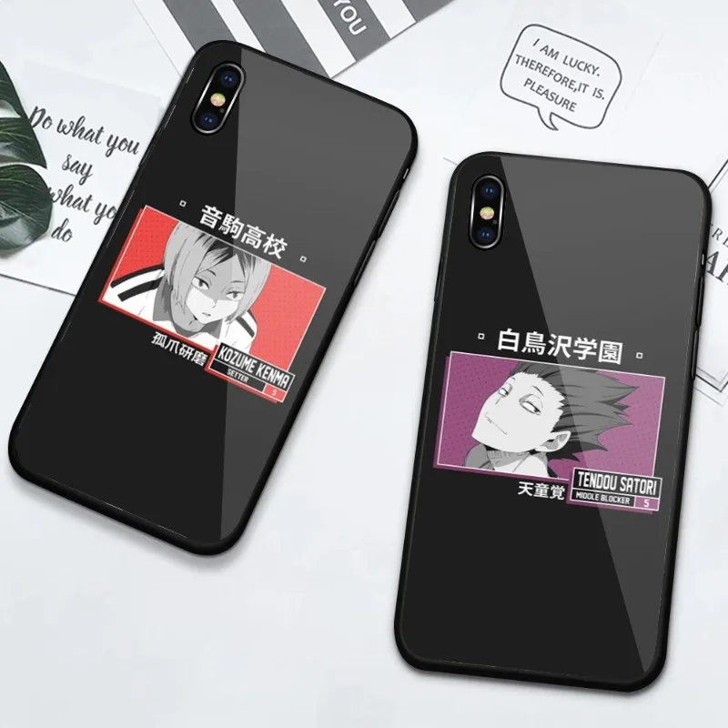 Haikyuu Hinata атакующий телефонный чехол для IPhone 14 13 12 11 XS X 8 7 6 Plus Mini Pro Max SE 2022 Черный PC TPU