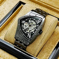 watch mens authentic mens triangle student automatic mechanical watch waterproof