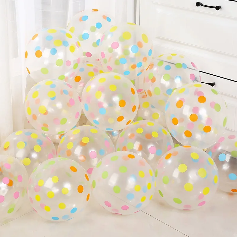 

12-дюймовый толстый воздушный шар в горошек, прозрачный горошек, фотография, открытие на день рождения, свадебное украшение в форме красной точки