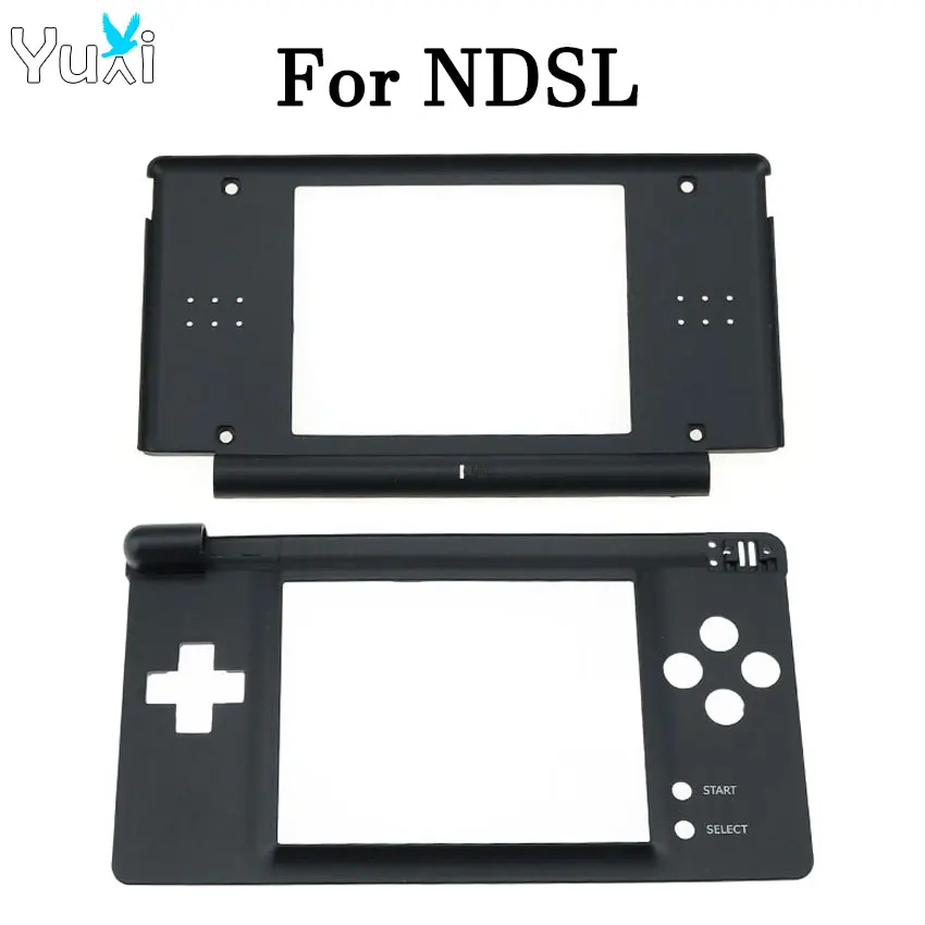 

YuXi OEM Black Plastic Top Upper / Bottom Lower LCD Screen Frame For DS Lite DSL for NDSL Console Housing Shell Case