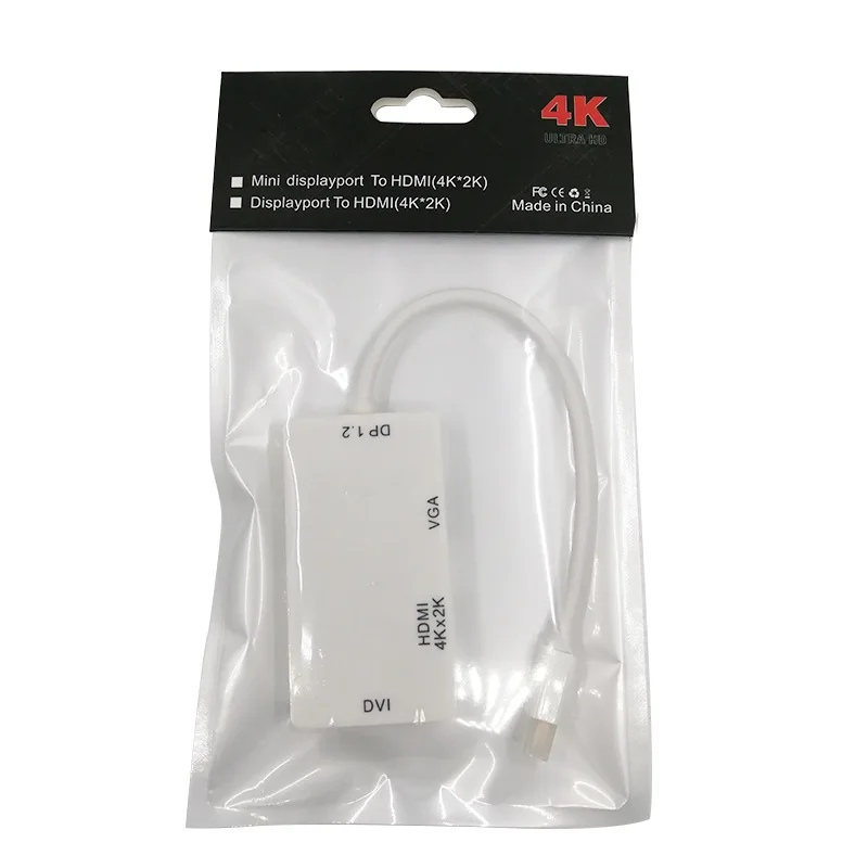 Кабель-переходник mini DP hunderbolt Mini DisplayPort в HDMI DVI VGA 3 1 для Apple Macbook Pro Microsoft Surface - купить