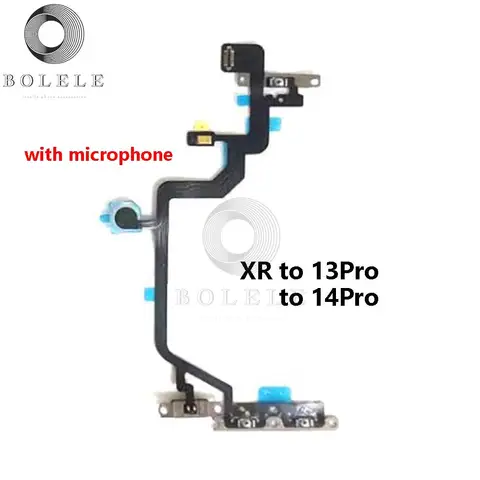 Переключатель светодиодной вспышки гибкий кабель для iPhone XR как 11 12, X как 11 12 13 Pro,Xs как 11 12 13 14 Pro,Xs max like Pro max микрофон