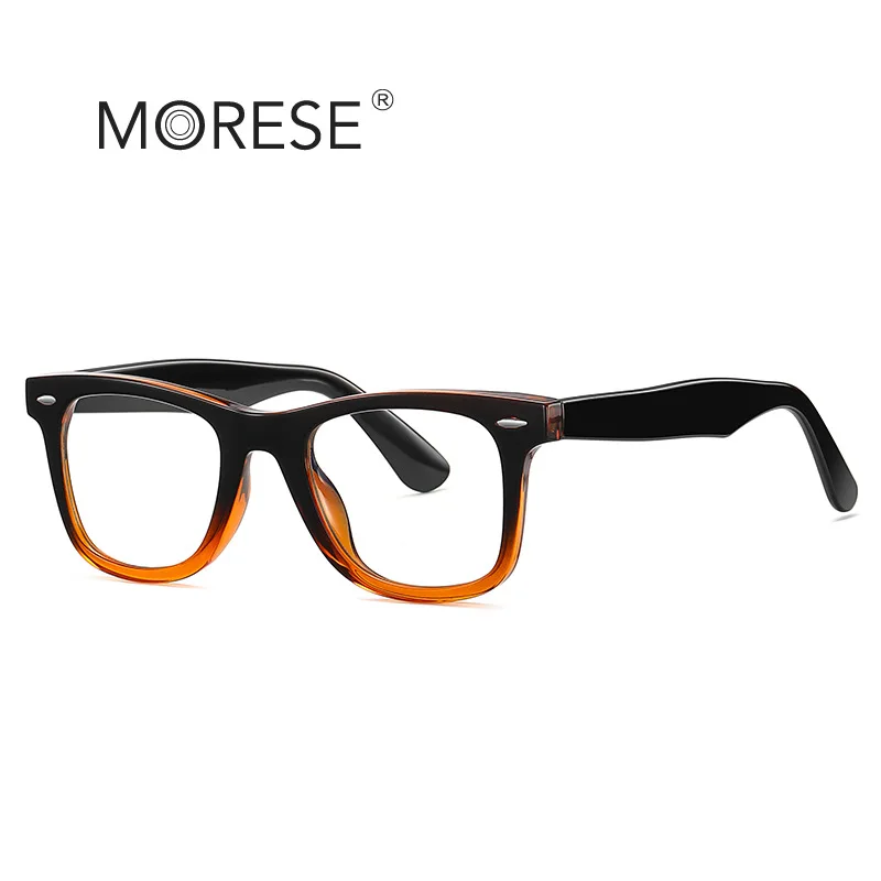 

2102 Fashion Rivet Square Optical Eyeglass Frame TR90 CP Plug Full Frame Classic Retro Anti Blue Light Glasses for Men and Women