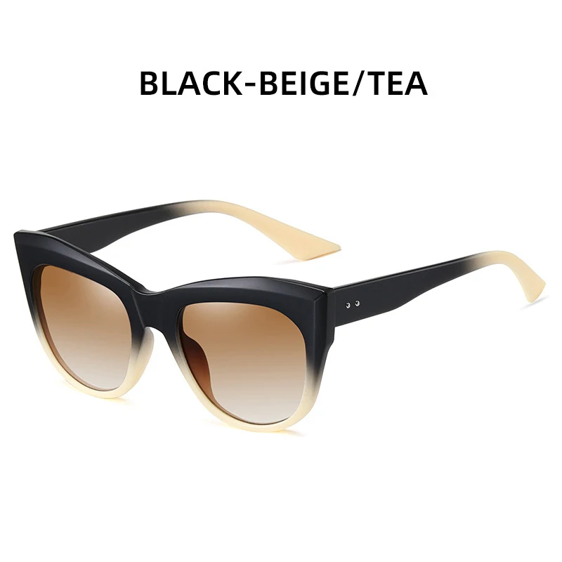 

Luxury Brand Large Frame Cat's Eye Sunglasses Women's Retro Plate Gradient Sunglasses girls Summer Tourism UV400