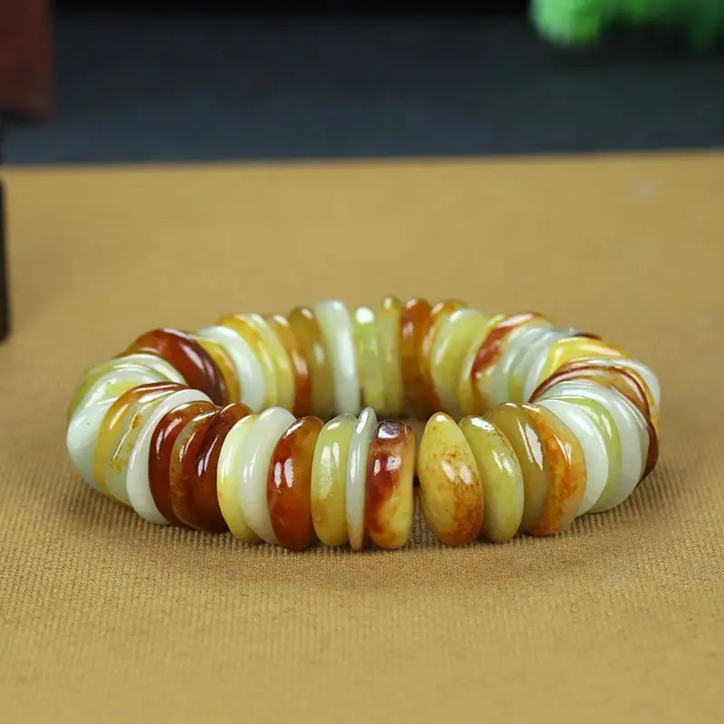 Браслеты из нефрита для мужчин и женщин круглые ювелирные украшения