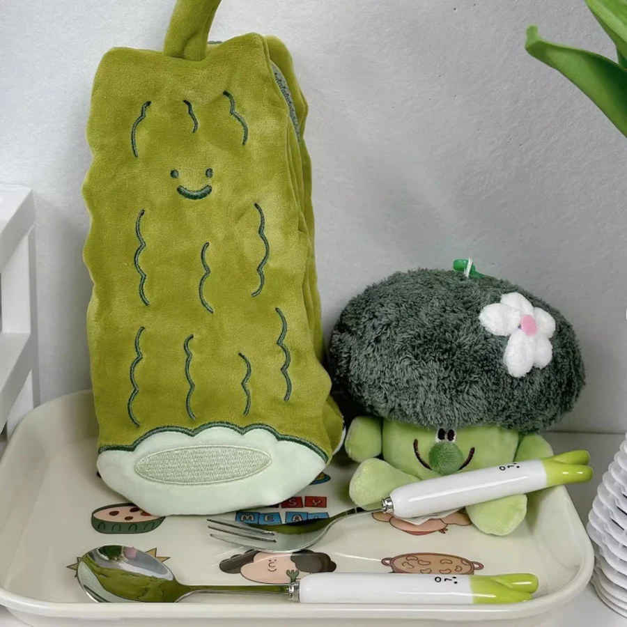 1 шт. маленькая сумочка для карандашей милая плюшевая Сумочка зеленая хранения