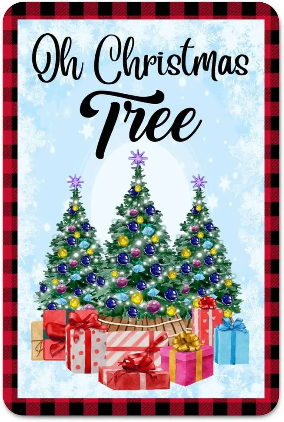 Рождественская елка Alumnum Tn Металл Sgns 8x12 nch Настенное искусство Farmhoe Man Cave Chrstmas Sgn for
