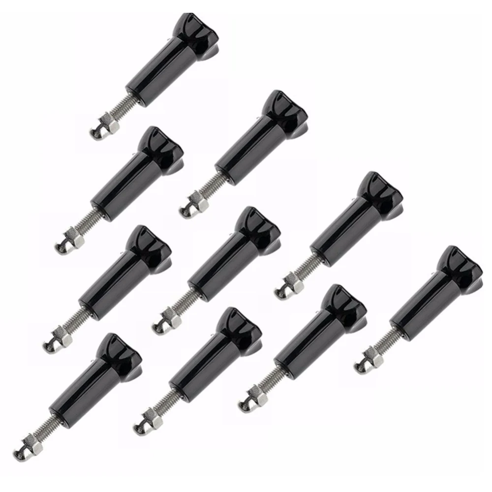 10pcs Long Thumbscrew with Cap Thumb Screw Set Stainless Steel Replacement for GoPro Accessories Monopod Handhold Stick Mount