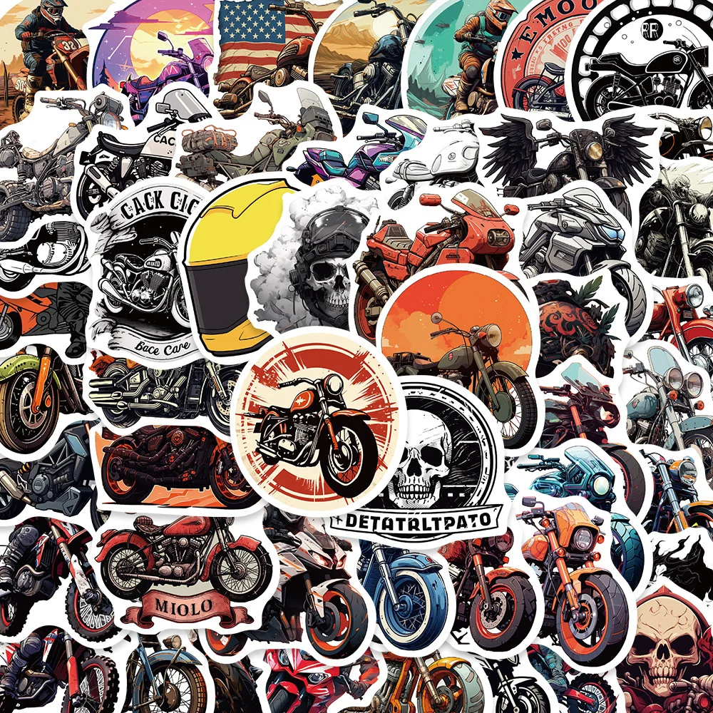 

10/30/50 шт., водонепроницаемые наклейки на мотоциклы