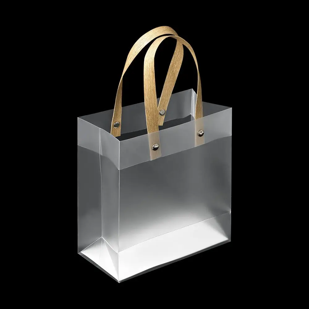 Прозрачные матовые пакеты из ПП с ручками