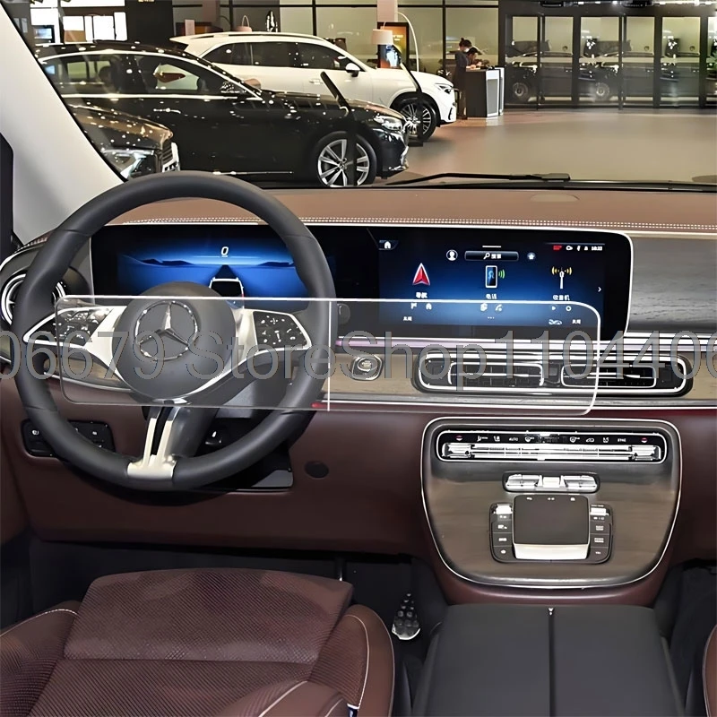 

Защитная пленка из закаленного стекла для Benz V-Class W447 2024 2025, автомобильный радиоприемник, GPS-навигация и аксессуары против царапин