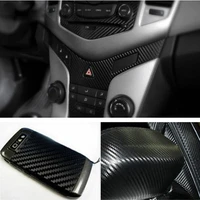 1pcs 12730cm automobile car body 3d carbon fiber vinyl wrap sheet roll film sticker auto interior accessories high quality