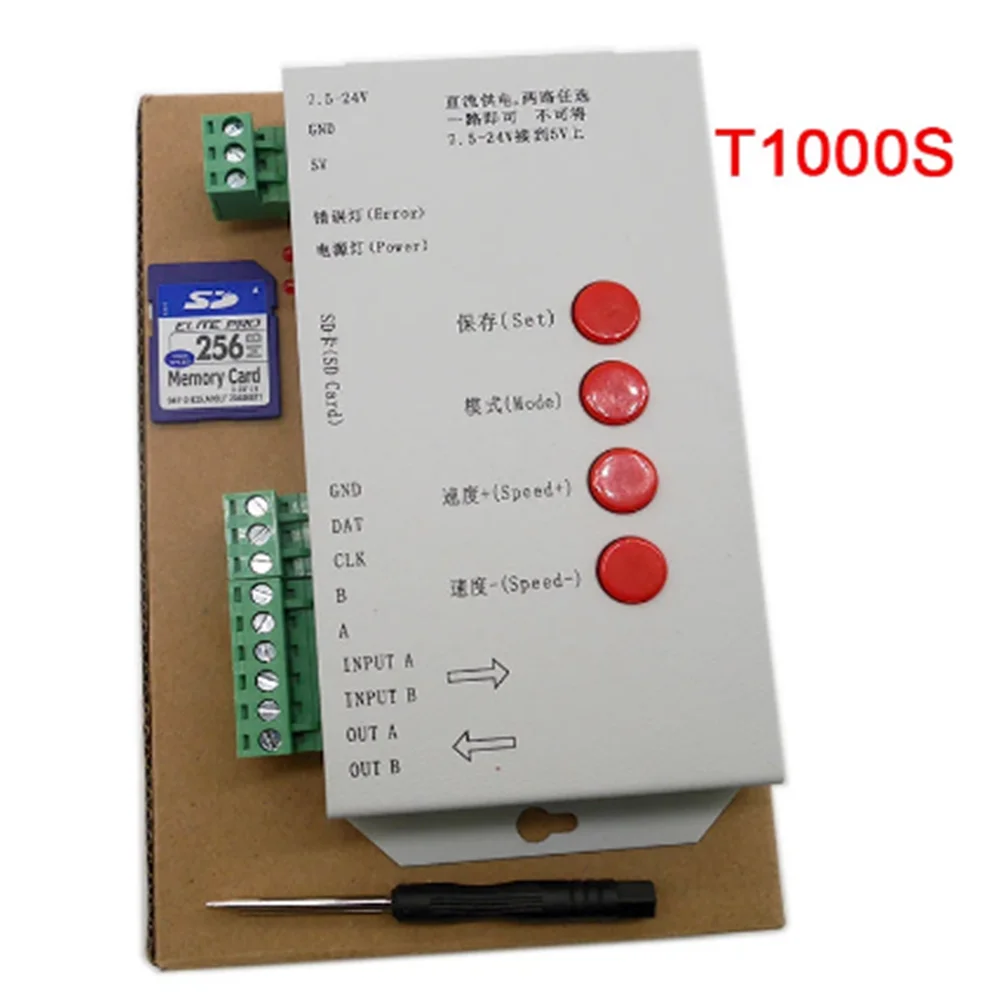 Оптовая продажа контроллер T1000S для WS2801 WS2811 WS2812B LPD6803 Светодиодная лента 2048 RGB с