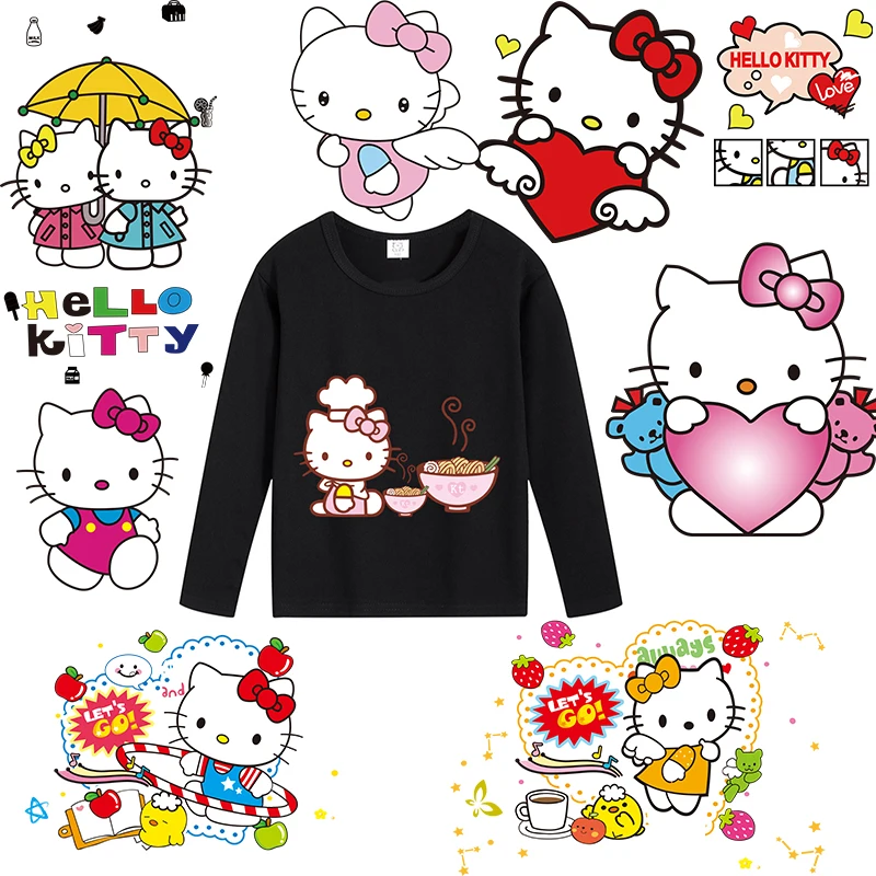 Теплопередающие наклейки Hello Kitty для мальчиков и девочек детские