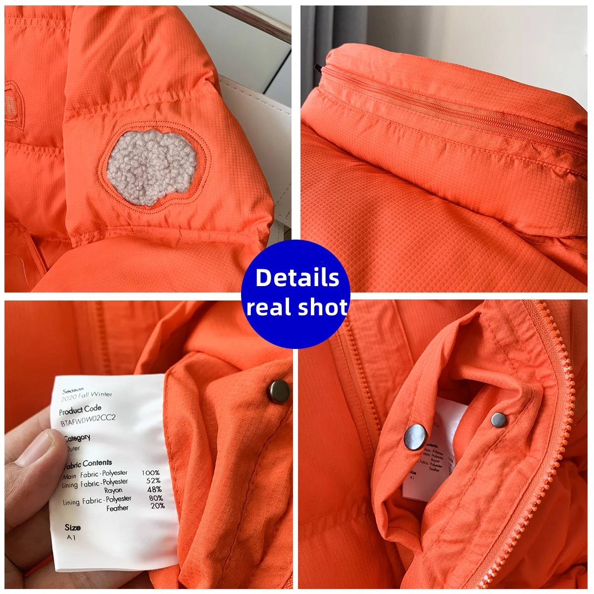 Korean version of the new autumn and winter high-quality down jacket men and women couples loose warm white duck down jacket top