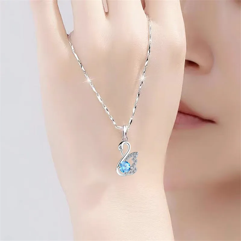 

Женское колье из серебра 925 пробы, с цирконом, длиной 45 см