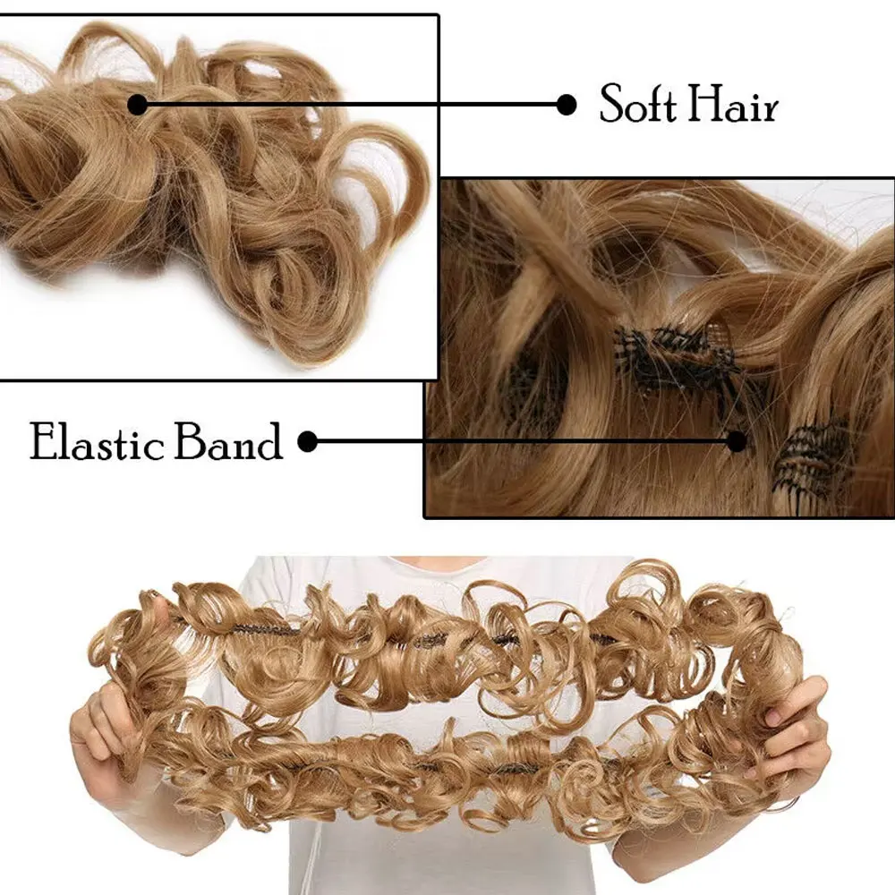 BENEHAIR синтетический женский шиньон беспорядочный пучок для волос резинка повязка