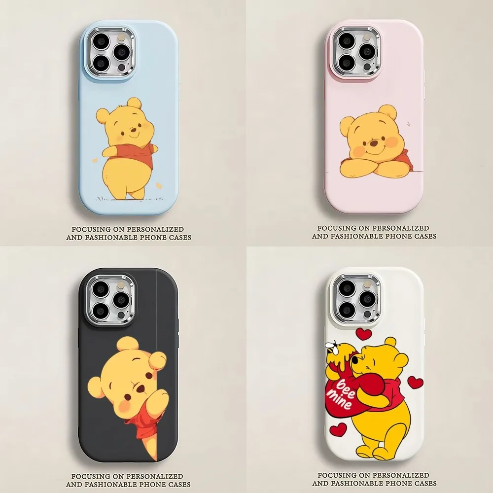 Чехол для телефона D-Disney W-Winnie The P-Pooh IPhone 13 14 15 16 Pro Promax мягкий силиконовый чехол с