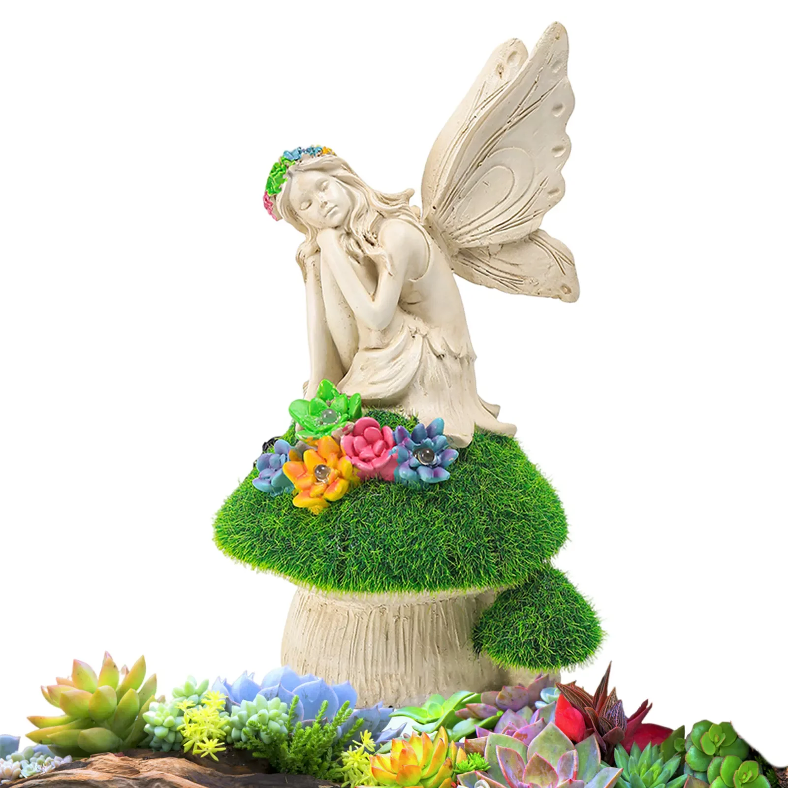 

Powered Resin Sculpture Angel Solar Light Figurine Memorial Gifts Resin Sculpture Outdoor Decor For Home Patio Yard Lawn