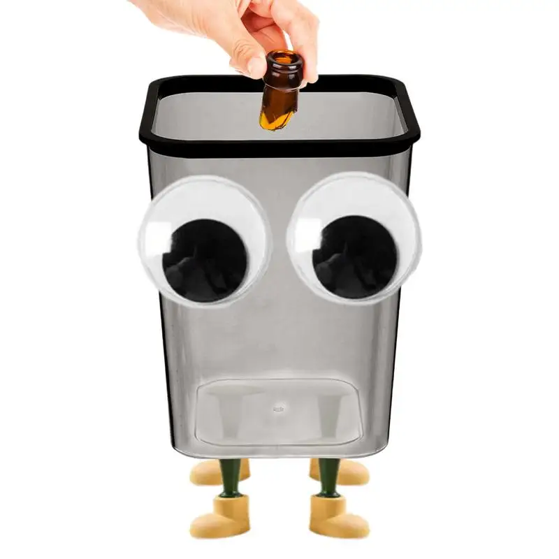 

Funny Big Eyes Trash Can With Feet Garbage Bin Home Office Rubbish Bin Bathroom Garbage Container Waste Bucket Kitchen Dustbin