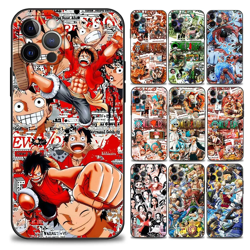 

Japan Cartoons Anime One Piece Family Phone Case for iPhone Apple 11 12 13 Pro Max 7 8 SE XR XS Max 5 5s 6 6s Plus Case Funda