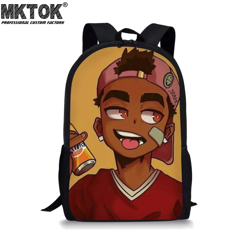 African Boy Pattern Boys School Bags Multifunctional Children's Backpack Personalized Customized Students Satchel Free Shipping