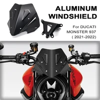motorcycle accessories windshield windshield deflector for ducati monster 937 plus 2021 2022 monster937