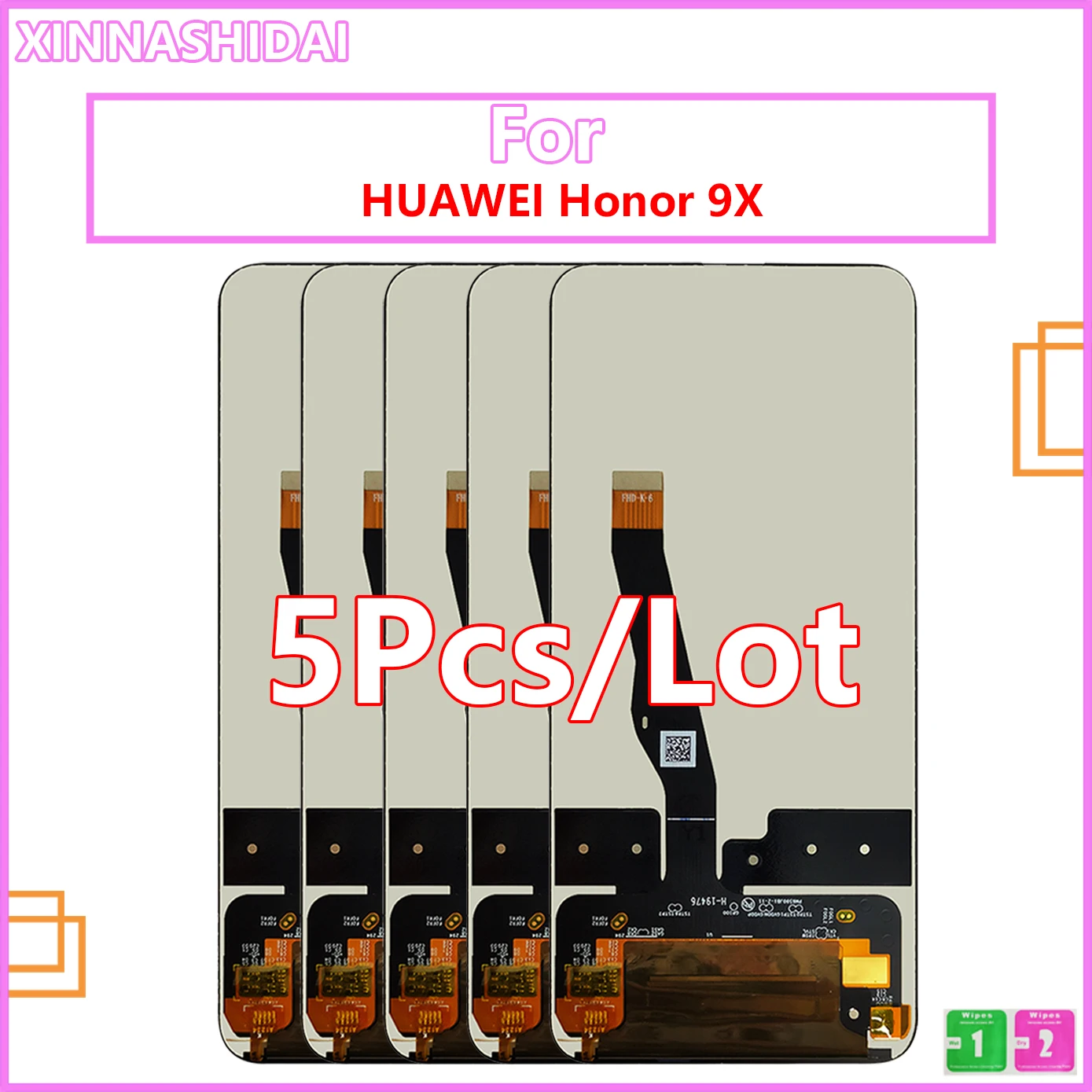 

5pcs/lot For Huawei Honor 9X Touch LCD Screen 10 Touch Digitizer Assembly STK-LX1 LCD Global Premium LCD Display With Frame