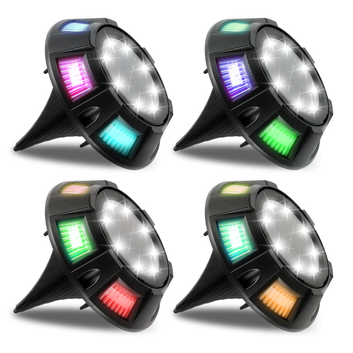 

4PCS Solar Garden Lights Outdoor LED Solar Ground Light Waterproof Underground Sensing Landscape Lights for Lawn Yard Patio Path