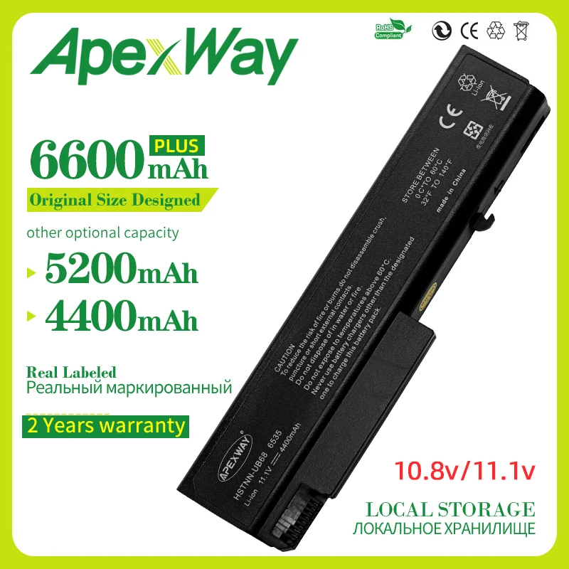 

ApexWay 6 Cells Laptop Battery For HP ProBook 6550b 6555b For Hp Compaq Business Notebook 6530b 6535B 6730B 6735B