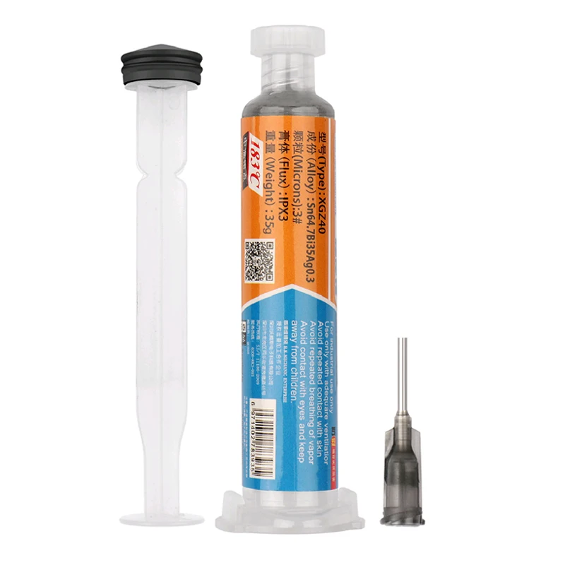 Паяльная паста MECHANIC без свинца XGZ40 183 ℃ Sn64.7/Bi35/Ag0.3 для мобильного телефона ПК BGA