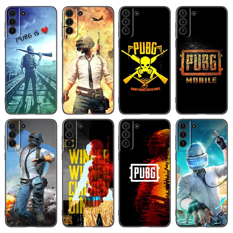 PUBG Game Phone Case For Samsung Galaxy S23 S22 S21 S20 Ultra FE S10E S10 Lite S9 S8 Plus S7 S6 Edge Soft TPU Black Cover