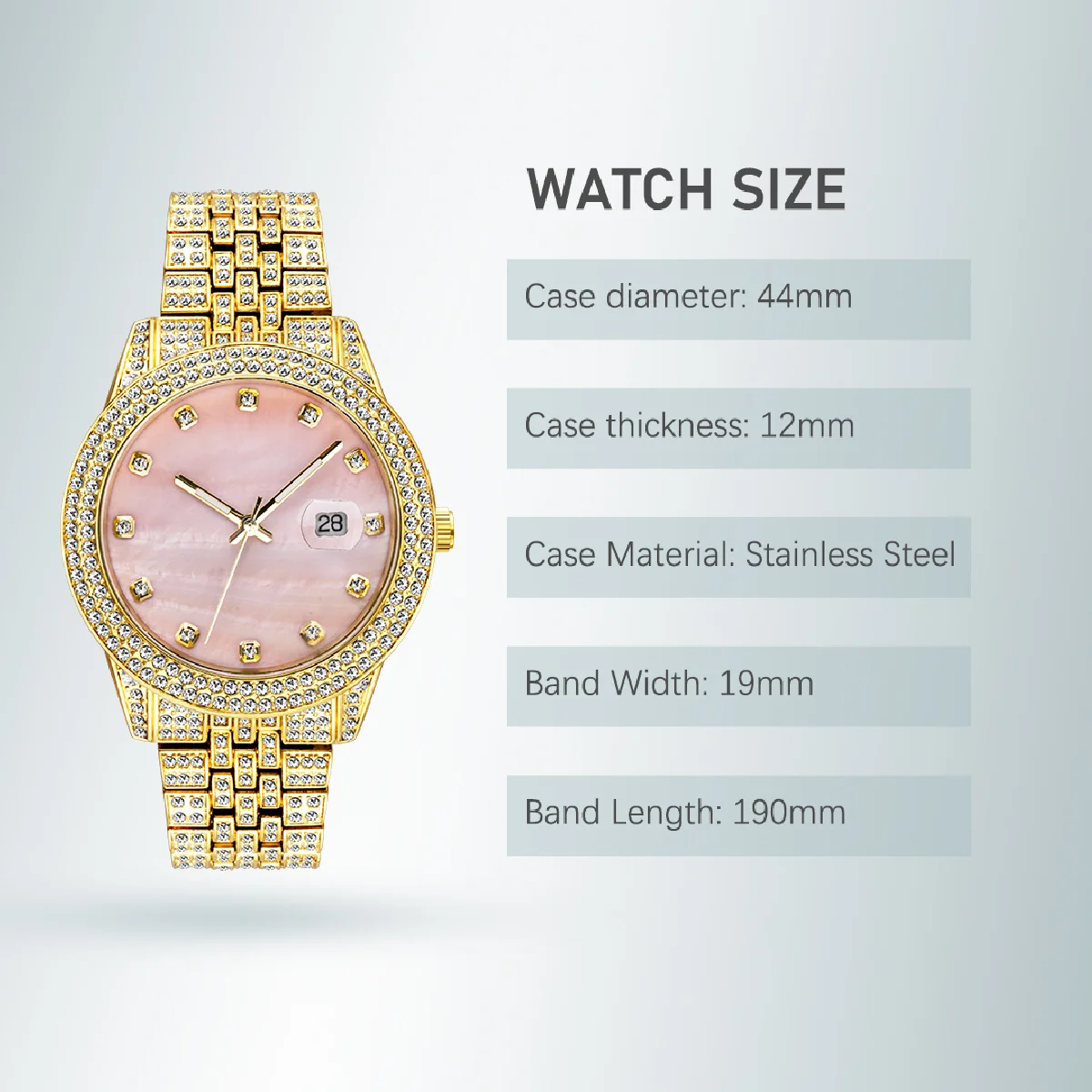 New Designer Watch For Women Luxury Brand Ice Out Moissanite Watches Different Pearl Pink Dress Wriswatches Couple Dropshipping