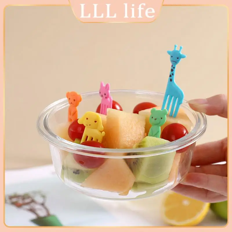 

Cute Cartoon Dessert Forks Mini Fruit Fork Animal Shape Toothpick Fork