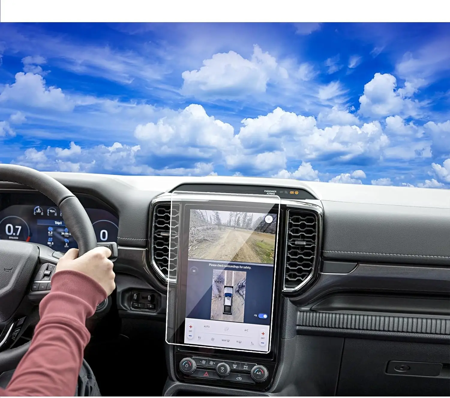 

Для Ford Ranger 2024 10,1-дюймовый автомобильный ЖК-дисплей, GPS-навигация, закаленное стекло, защитная пленка для экрана