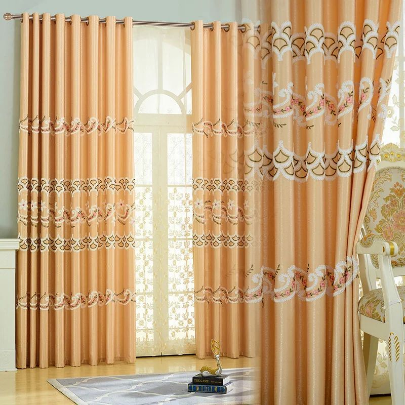 

New Curtains for Living Dining Room Bedroom Custom Simple Pastoral Rose American Style Door Window Curtain Room Decor