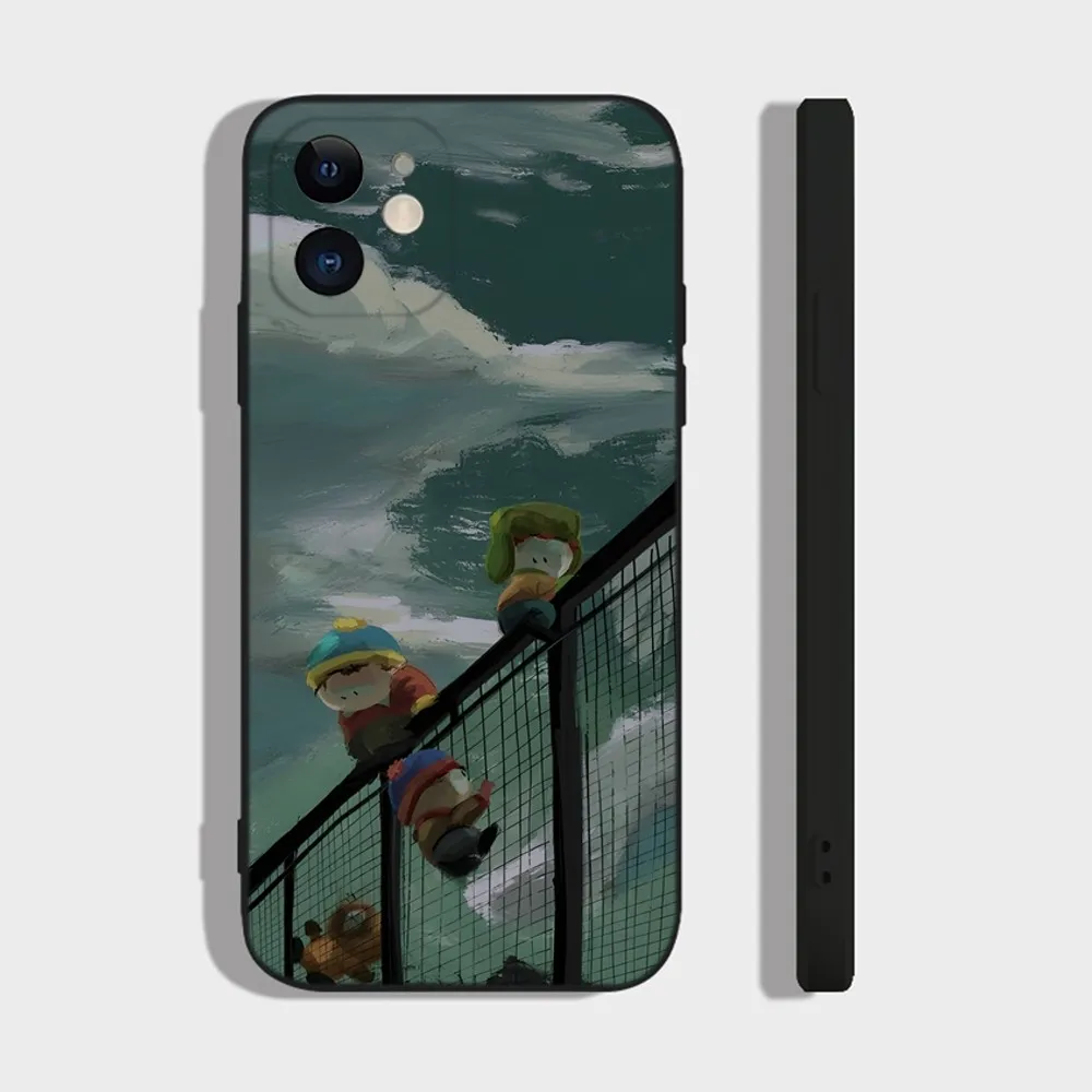 S-South мультфильм P-Park телефонный чехол для iPhone 16 15 14 13 12 11 Plus Pro Max XR XS X 7 8 SE Mini