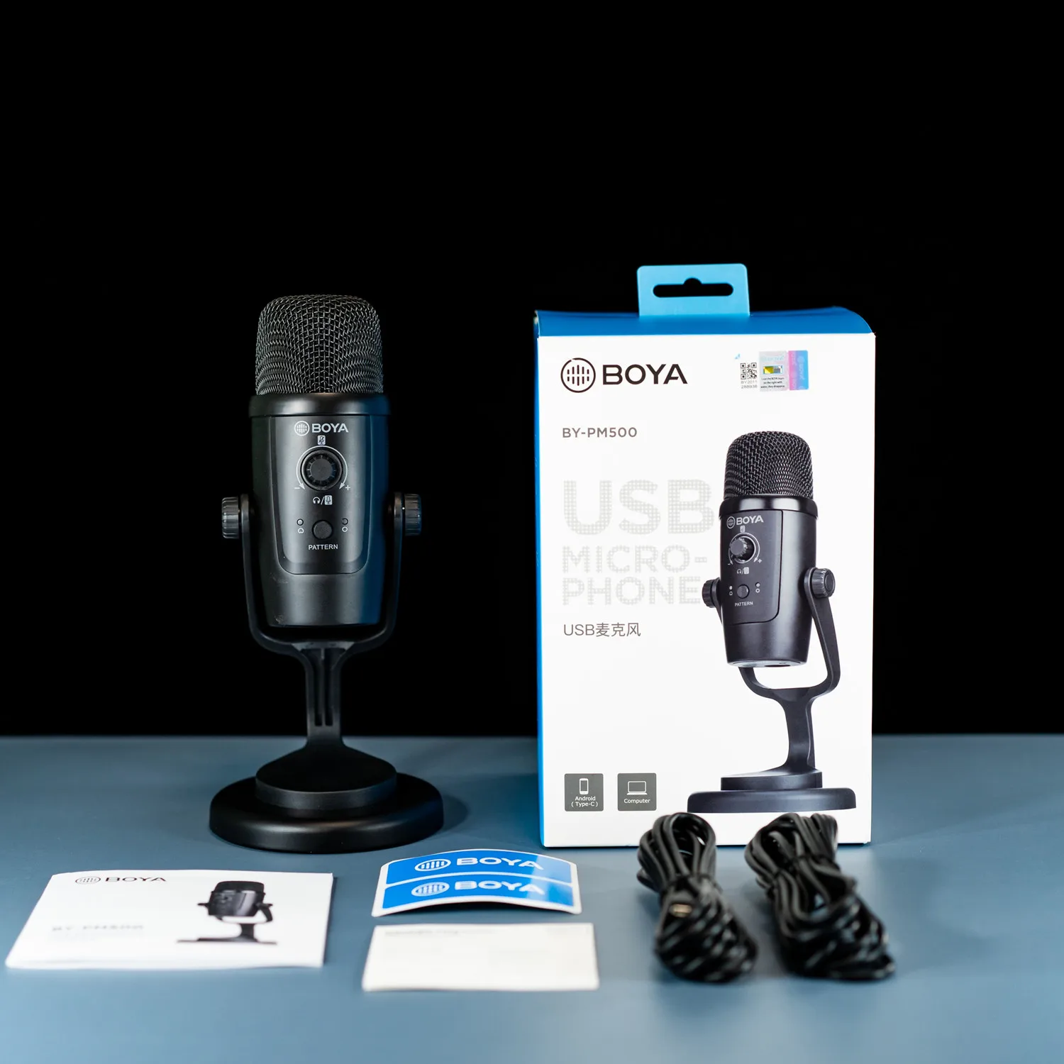 BOYA BY-PM500 USB микрофон для записи игровой конденсаторный ПК Android Windows Mac Youtube - купить