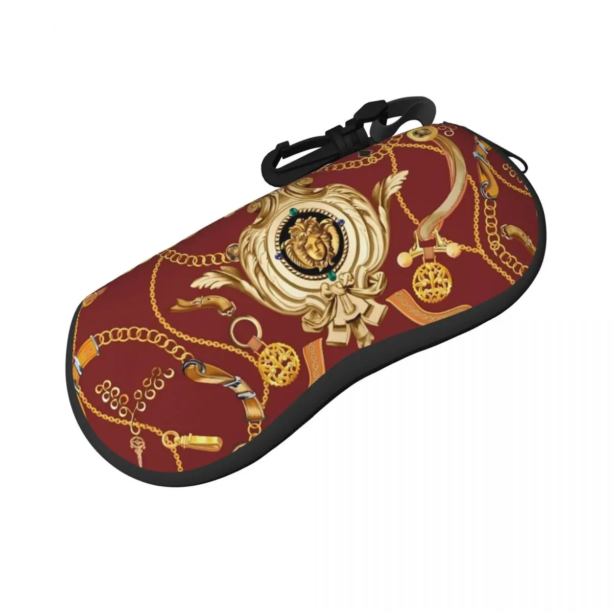 

Gold Chain Print Glasses Case Baroque Design Daily Sunglasses Pouch For Men Women Trend Eyewear Box Print Eyeglass Cases Cover