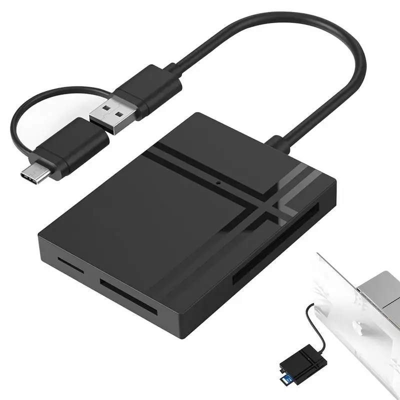 

USB-адаптер 5 в 1 для чтения карт памяти, USB 3,0, адаптер для Windows/Linux/Android