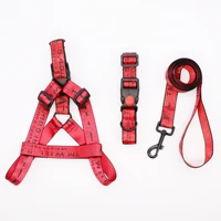 fashion pet dog collar set no pull dog harness leash set durable adjustable dog leash french bulldog pet supplies