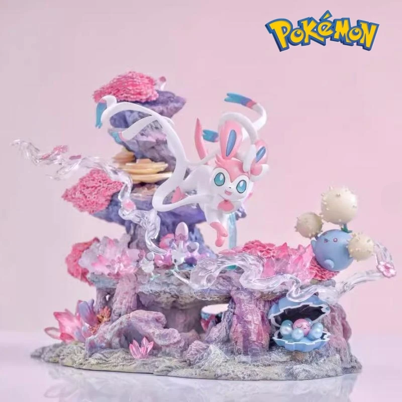 

Pokemon Anime Figures Sylveon 20cm Wonderland Action Figurine Pvc Gk Eevee Desk Decoration Collectible Model Toys For Kids Gift