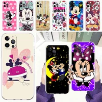 hello mickey minnie case for apple iphone 13 pro max 11 12 mini 7 8 plus xr x antiscratch soft phone cover 6s xs se3 clear funda
