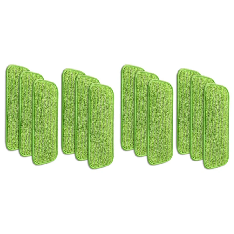 

12 Washable/Reusable Microfiber Mop Pads Compatible With Swiffer Wet Jet