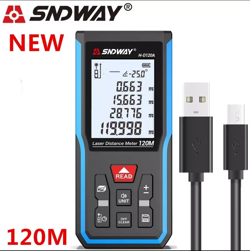 

Дальномер лазерный лазер SNDWAY, 120/100/70/50 м
